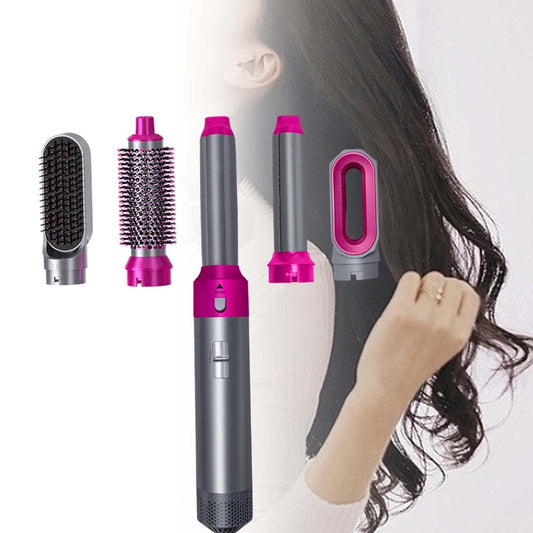 Muti - Functional 5 IN 1 Hair Styling Tool Detachable Hot Air Brush Hair Dryer with Comb - Trenditeam.com