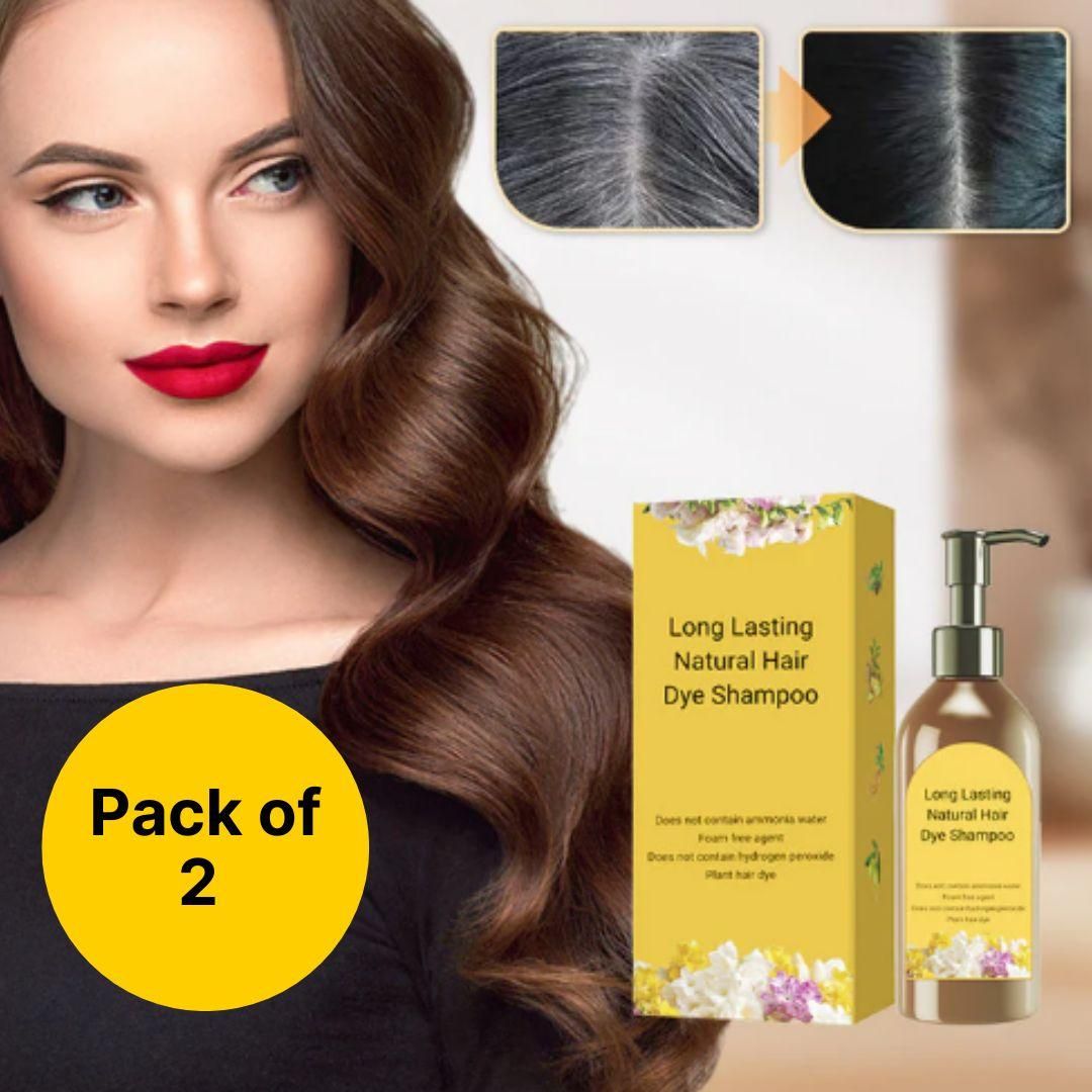 Long Lasting Natural Hair Dye Shampoo 100ML (Pack of 2) - Trenditeam.com