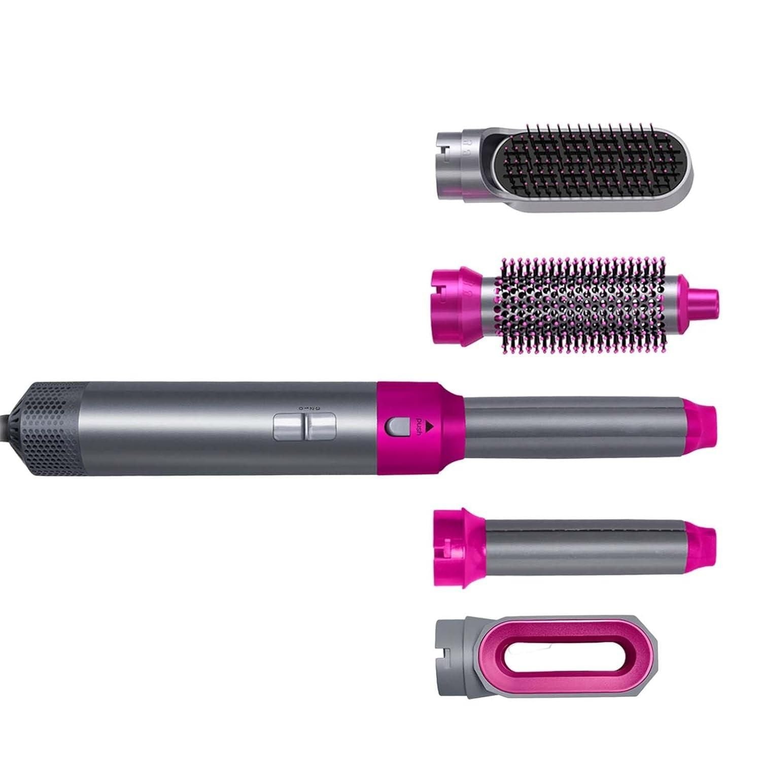 Muti - Functional 5 IN 1 Hair Styling Tool Detachable Hot Air Brush Hair Dryer with Comb - Trenditeam.com